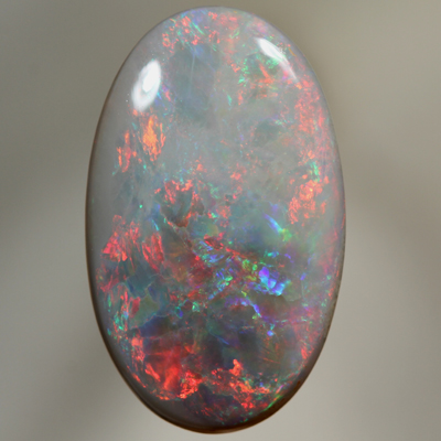 SOLID SEMI BLACK OPAL Bright red and green fire  SEE VIDEO